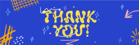 Quirky Fun Thank You Twitter Header Image Preview