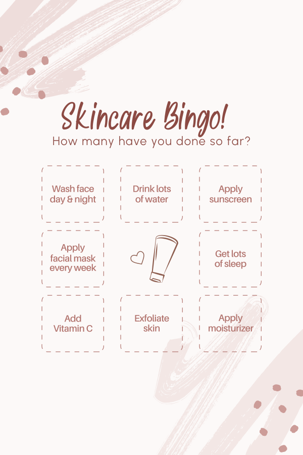 Skincare Tips Bingo Pinterest Pin Design Image Preview