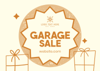 Garage Sale Ad Postcard Design