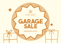 Garage Sale Ad Postcard Image Preview