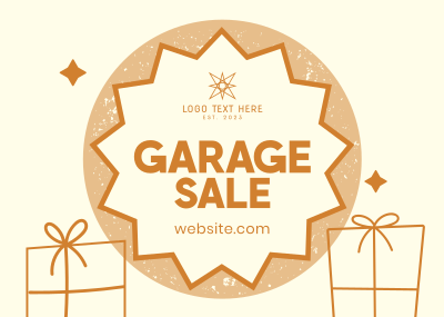 Garage Sale Ad Postcard Image Preview