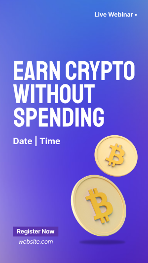 Earn Crypto Live Webinar Instagram story Image Preview