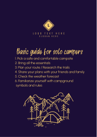 Guide for Solo Campers Flyer Design