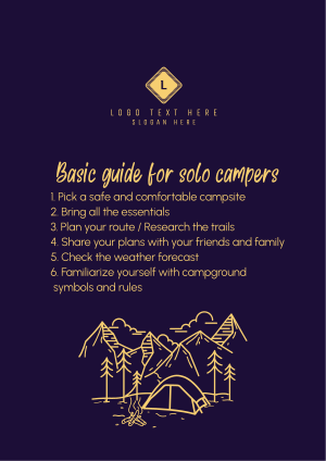 Guide for Solo Campers Flyer Image Preview