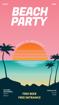 Beach Party Instagram story Image Preview