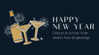 New Year Toast Facebook Event Cover Design