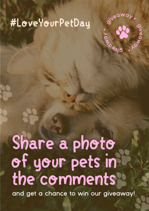 Love Your Pet Day Giveaway Flyer Image Preview