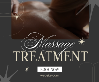 Hot Massage Treatment Facebook Post Design