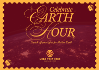 Modern Nostalgia Earth Hour Postcard Image Preview