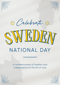 Conventional Sweden National Day Poster Image Preview
