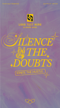 Y2K Quote Silence Doubts Facebook Story Design