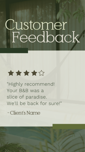 Tropical Hotel Feedback Facebook story Image Preview