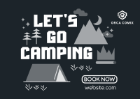 Camp Out Postcard Design