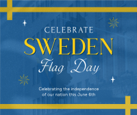 Commemorative Sweden Flag Day Facebook Post Design