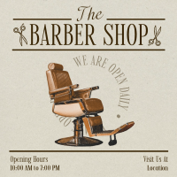 Editorial Barber Shop Instagram Post Design