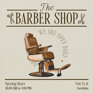 Editorial Barber Shop Instagram post Image Preview