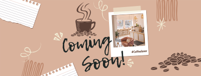 Polaroid Cafe Coming Soon Facebook cover Image Preview
