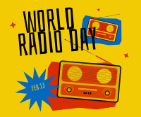 Happy World  Radio Day Facebook Post Design