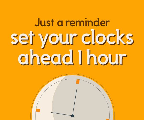 Daylight Saving Reminder Facebook Post Design