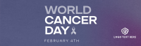 Minimalist World Cancer Day Twitter header (cover) Image Preview