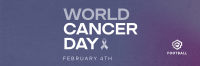 Minimalist World Cancer Day Twitter Header Design