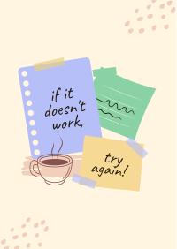 Post it Motivational Notes Flyer Design