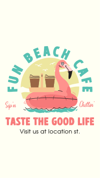 Beachside Cafe YouTube Short Design