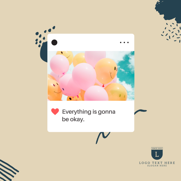 Dear Self Be Happy Instagram Post Design Image Preview