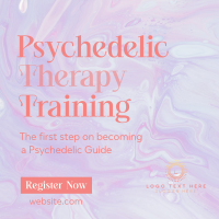Psychedelic Therapy Training Linkedin Post Design