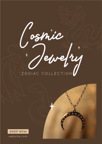 Cosmic Zodiac Jewelry  Flyer Design