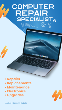 Computer Repair Specialist Facebook story Image Preview