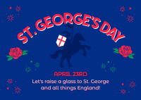 England St George Day Postcard Design