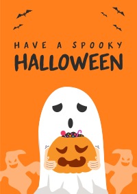 Trick or Treat Ghost Poster Design