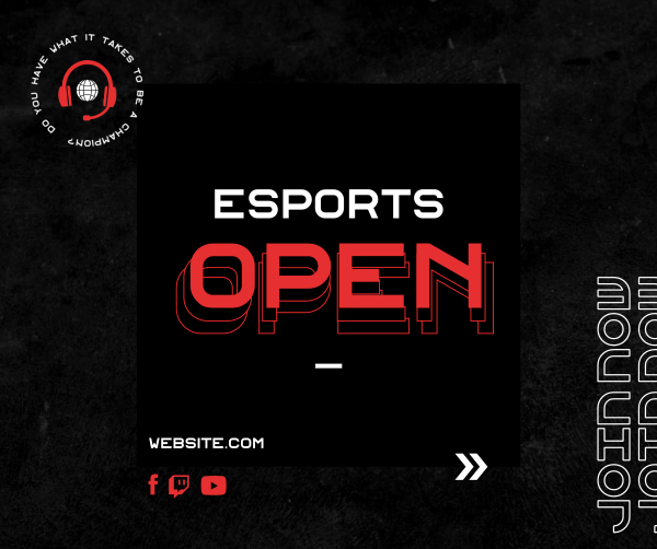 Esports Open Facebook Post Design Image Preview