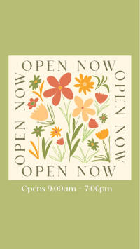 Open Flower Shop Facebook Story Design