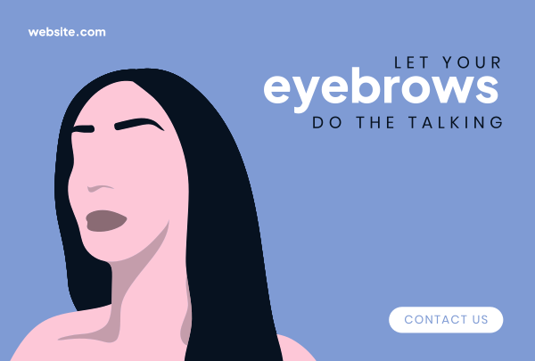 Expressive Eyebrows Pinterest Cover Design Image Preview