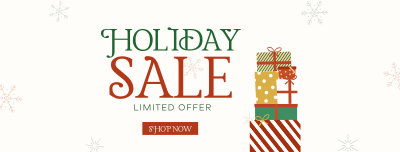 Holiday Gift Sale Facebook cover Image Preview