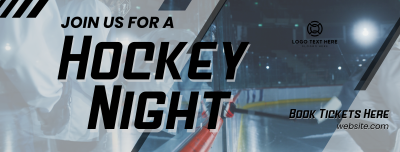 Ice Hockey Night Facebook cover Image Preview