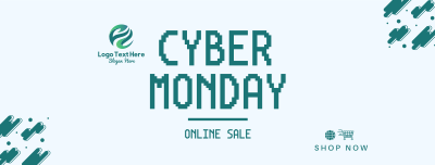 Pixel Cyber Sale Facebook cover Image Preview