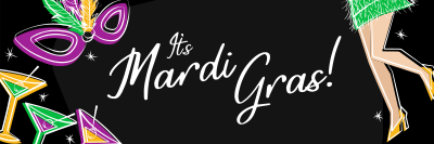 Mardi Gras Flapper Twitter header (cover) Image Preview