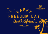 South Africa Freedom Postcard Design