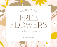 Free Flowers For You! Facebook Post Design