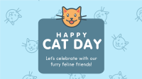 Cat Day Greeting Facebook Event Cover Design
