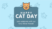 Cat Day Greeting Facebook event cover Image Preview