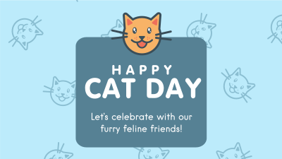 Cat Day Greeting Facebook event cover Image Preview