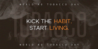 No Tobacco Day Typography Twitter Post Image Preview