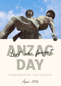 Anzac Day Soldiers Poster Image Preview