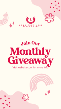 Monthly Giveaway TikTok video Image Preview