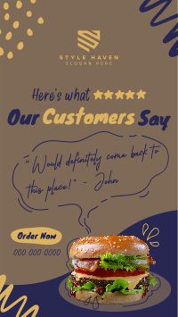 Customer Feedback Food Facebook story Image Preview