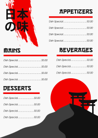 Nihon No Aji Menu Image Preview